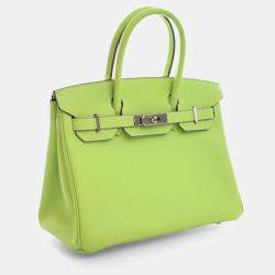 مملوكة مسبقًا حقيبة هيرمس بيركن 30 جلد إيبسوم كيوي كاندي