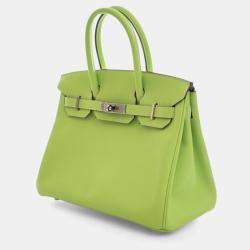 مملوكة مسبقًا حقيبة هيرمس بيركن 30 جلد إيبسوم كيوي كاندي