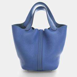 مملوكة مسبقًا Hermes Bleu Azur Clemence Picotin Lock 18
