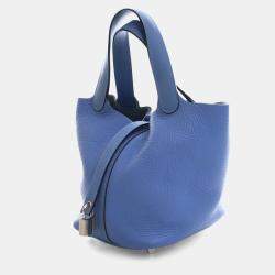 مملوكة مسبقًا Hermes Bleu Azur Clemence Picotin Lock 18