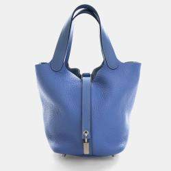 مملوكة مسبقًا Hermes Bleu Azur Clemence Picotin Lock 18