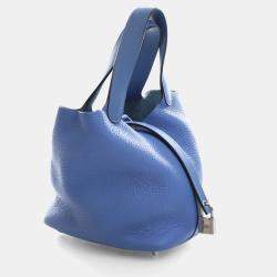 مملوكة مسبقًا Hermes Bleu Azur Clemence Picotin Lock 18