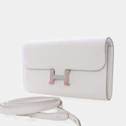 مملوكة مسبقًا Hermes Gris Perle Epsom Constance To Go Wallet