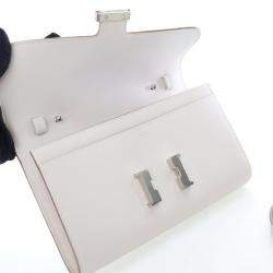 مملوكة مسبقًا Hermes Gris Perle Epsom Constance To Go Wallet