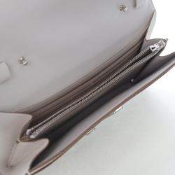 مملوكة مسبقًا Hermes Gris Perle Epsom Constance To Go Wallet