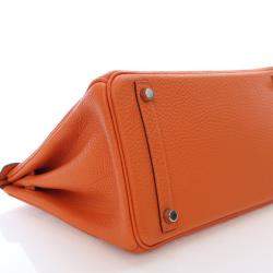 Pre Owned حقيبة هيرمس بيركين توغو برتقالي 30