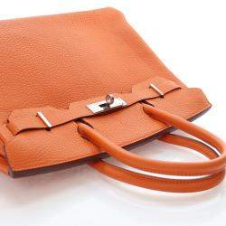 Pre Owned حقيبة هيرمس بيركين توغو برتقالي 30