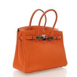 Pre Owned حقيبة هيرمس بيركين توغو برتقالي 30