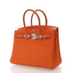Pre Owned حقيبة هيرمس بيركين توغو برتقالي 30