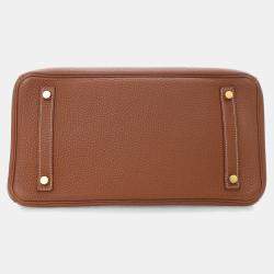 Pre Owned حقيبة هيرمس بيركن 30 توغو ذهبي