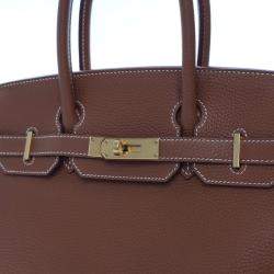Pre Owned حقيبة هيرمس بيركن 30 توغو ذهبي