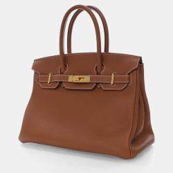 Pre Owned حقيبة هيرمس بيركن 30 توغو ذهبي