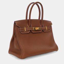 Pre Owned حقيبة هيرمس بيركن 30 توغو ذهبي