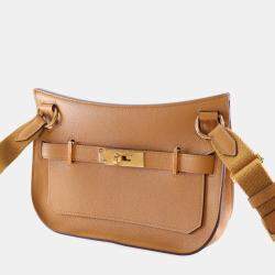 Pre Owned حقيبة هيرمس جابسيير ميني جلد إيفركلور كراميل