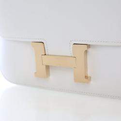 Pre Owned حقيبة هيرميس كونستانس ميني أبيض سويفت 18