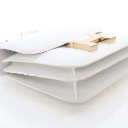 Pre Owned حقيبة هيرميس كونستانس ميني أبيض سويفت 18