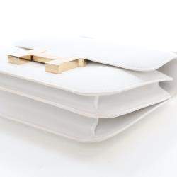 Pre Owned حقيبة هيرميس كونستانس ميني أبيض سويفت 18