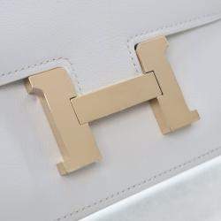 Pre Owned حقيبة هيرميس كونستانس ميني أبيض سويفت 18