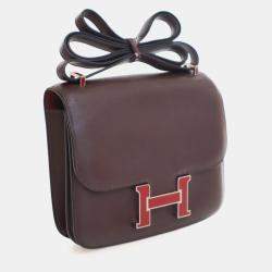 Pre Owned حقيبة هيرميس كونستانس 18 جلد سويفت روج سيليير