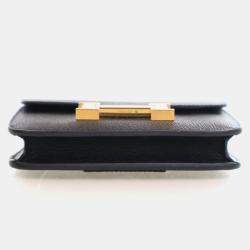 Pre Owned Hermes Noir Epsom Constance Slim Wallet