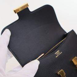 Pre Owned Hermes Noir Epsom Constance Slim Wallet