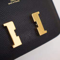 Pre Owned Hermes Noir Epsom Constance Slim Wallet