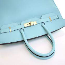 Pre Owned Hermes Bleu Atoll Togo Birkin 35