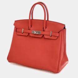 Pre Owned Hermes Rouge Tomate Togo Birkin 25