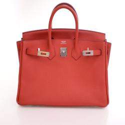 Pre Owned Hermes Rouge Tomate Togo Birkin 25