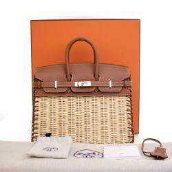 Pre Owned Hermes Gold Swift Picnic Birkin 25