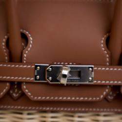 Pre Owned Hermes Gold Swift Picnic Birkin 25