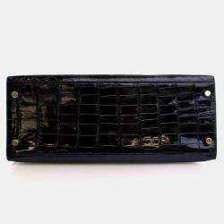 مملوكة مسبقًا حقيبة هيرمس كيلي سيليير 28 تمساح أسود نوار