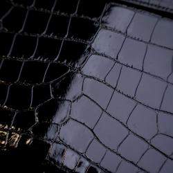 مملوكة مسبقًا حقيبة هيرمس كيلي سيليير 28 تمساح أسود نوار