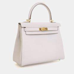 Pre Owned Hermes Gris Pale Togo Kelly 25