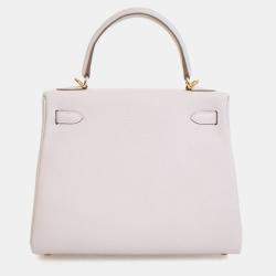 Pre Owned Hermes Gris Pale Togo Kelly 25