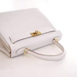 Pre Owned Hermes Gris Pale Togo Kelly 25