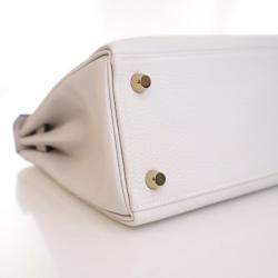 Pre Owned Hermes Gris Pale Togo Kelly 25