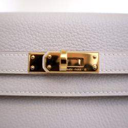 Pre Owned Hermes Gris Pale Togo Kelly 25