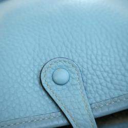 Pre Owned حقيبة هيرمس إيفلين TPM كليمنس بلو أزرق أتول 16