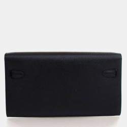 مملوكة مسبقًا Hermes Noir Chevre Mysore Kelly To Go Wallet