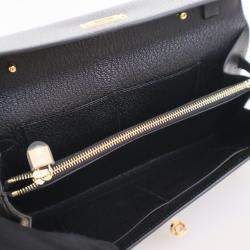 مملوكة مسبقًا Hermes Noir Chevre Mysore Kelly To Go Wallet