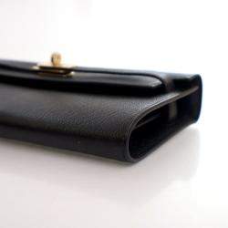مملوكة مسبقًا Hermes Noir Chevre Mysore Kelly To Go Wallet