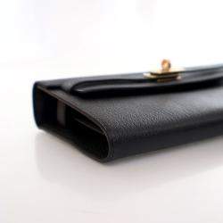 مملوكة مسبقًا Hermes Noir Chevre Mysore Kelly To Go Wallet