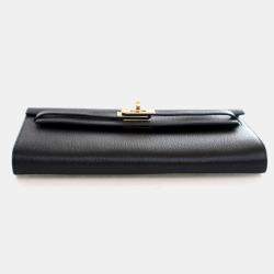 مملوكة مسبقًا Hermes Noir Chevre Mysore Kelly To Go Wallet