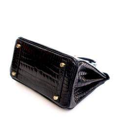 Pre Owned حقيبة هيرمس بيركين كروكوديل بوروسوس نوار 25