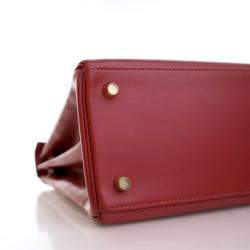 Pre Owned حقيبة هيرمس كيلي 28 جلد بوكس عتيق فيف رووج