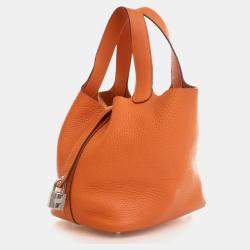 مملوكة مسبقًا حقيبة هيرمس بيكوتين لوك 18 برتقالي إتش كليمونس