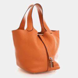 مملوكة مسبقًا حقيبة هيرمس بيكوتين لوك 18 برتقالي إتش كليمونس