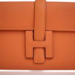 Pre Owned هيرمس جيجي إيلان 29 جلد سويفت برتقالي