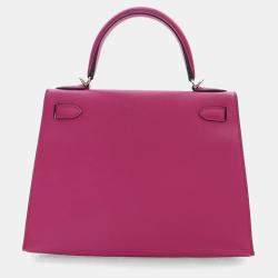 Pre Owned Hermes Rose Pourpre Epsom Sellier Kelly 28